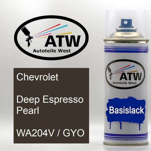 Chevrolet, Deep Espresso Pearl, WA204V / GYO: 400ml Sprühdose, von ATW Autoteile West.